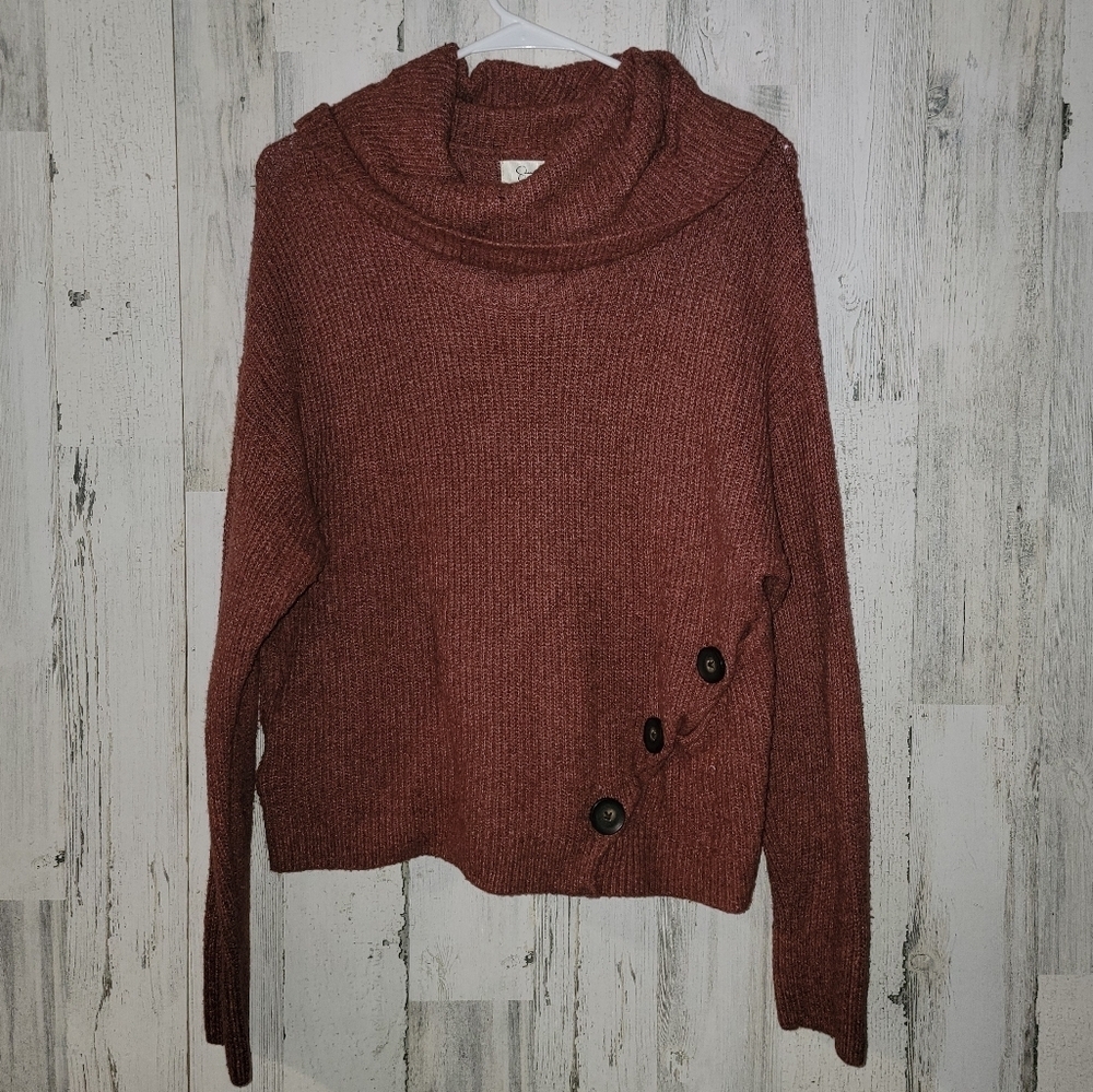 Jessica Simpson Knit Elegant Cowl Neck Sweater